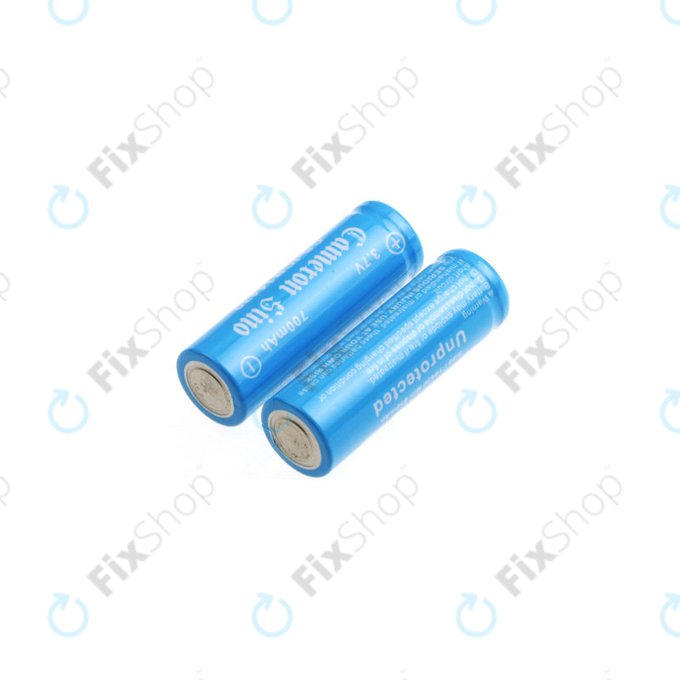 Batteria ricaricabile, 2pz, 650mAh, Li-Ion, 3.7V, 14430, HQ
