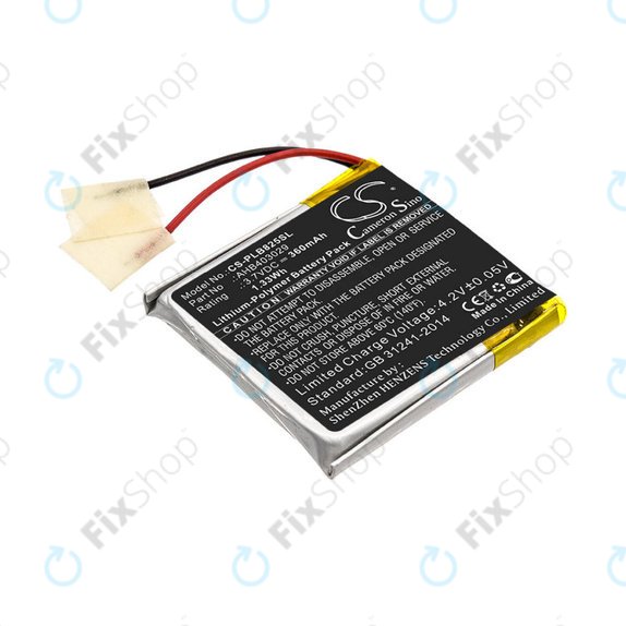 Batteria per Plantronics Voyager Focus B825, AHB403029, Li-Pol, 3.7V, 360mAh, HQ