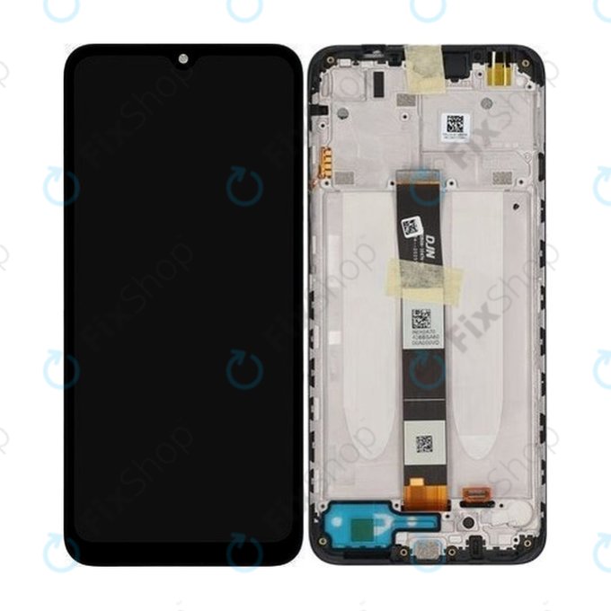 Schermo per Xiaomi Redmi 9C M2006C3MG M2006C3MT, 9A M2006C3LG M2006C3LI, Black, Vetro touch con cornice, 5600070C3L00, Genuine Service Pack