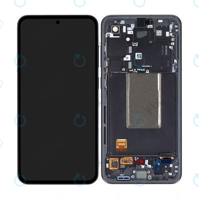 Schermo per Samsung S24 FE, Graphite, Vetro touch con cornice, GH82-35848A, Genuine Service Pack