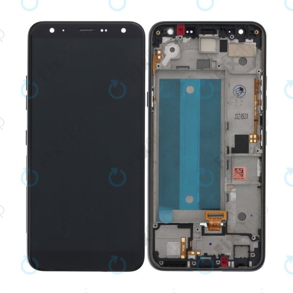 Schermo per LG K40, Black, Vetro touch con cornice