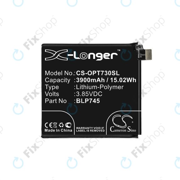Batteria per OnePlus 7T Pro, 3900mAh, Li-Pol, 3.85 V, BLP745, HQ