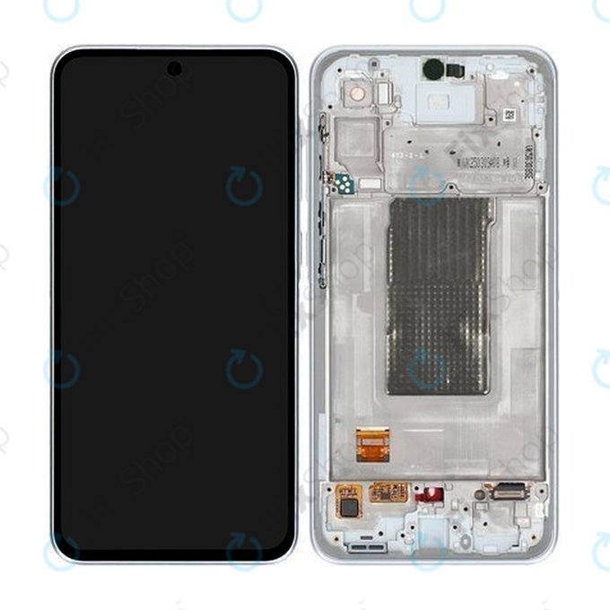 Schermo per Samsung A36 A366E, Awesome Grey, Vetro touch con cornice, GH82-36841B, Genuine Service Pack