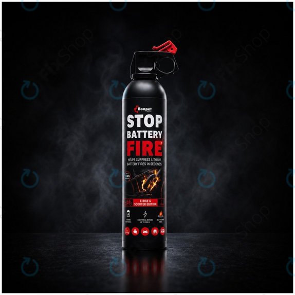 Bonpet Spray estinguente per batterie al litio, 500 ml, E-Bike & Scooter Edition