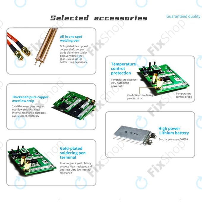 Set microsaldatore a punti per riparazione flex batteria per iPhone 11 - 12 Pro Max, QianLi Macaron