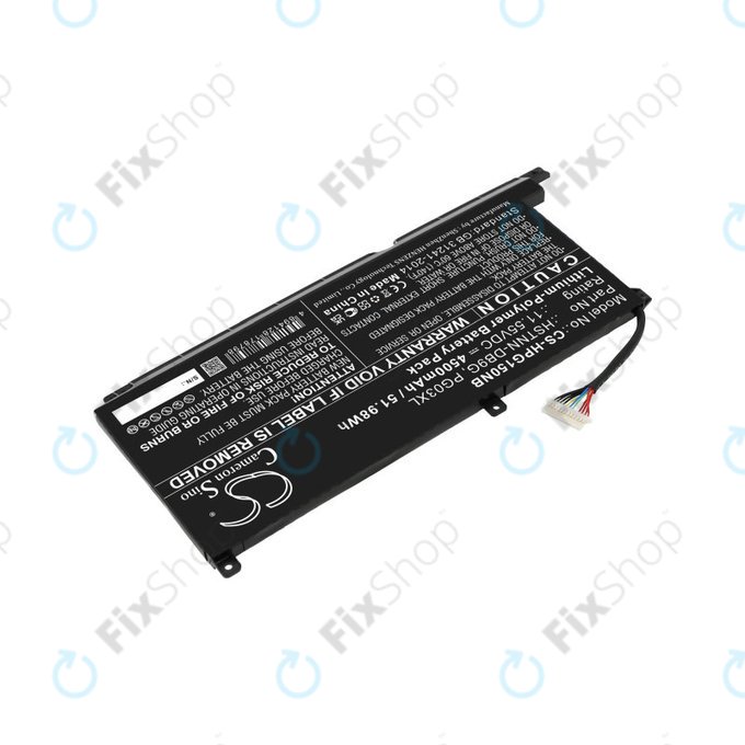 Batteria per HP Pavilion Gaming 15, 16, Spectre X360 15, 3ICP6/60/72, Li-Pol, 4500mAh, 11.55V, HQ