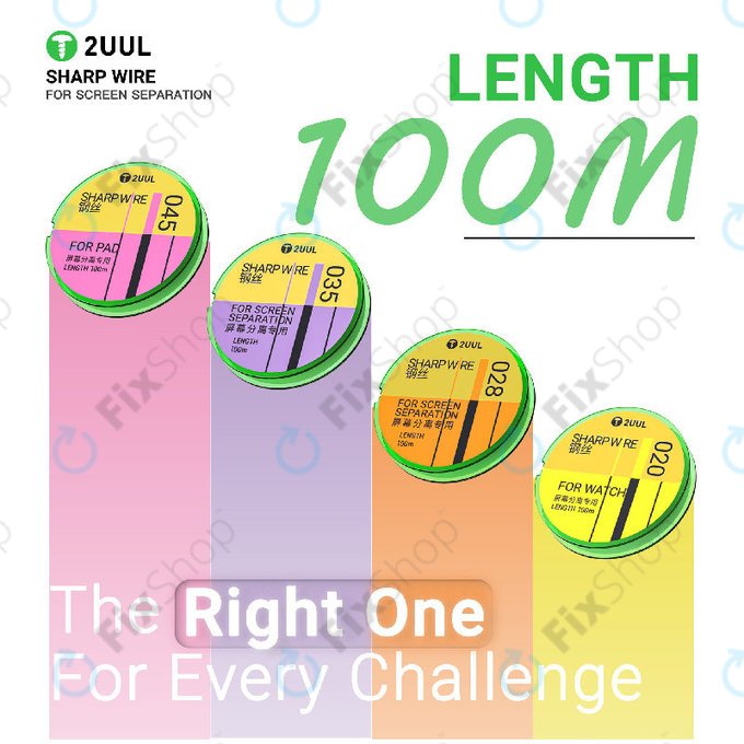 Filo per separazione schermo 0,02 mm x 100 m, 2UUL GS-020