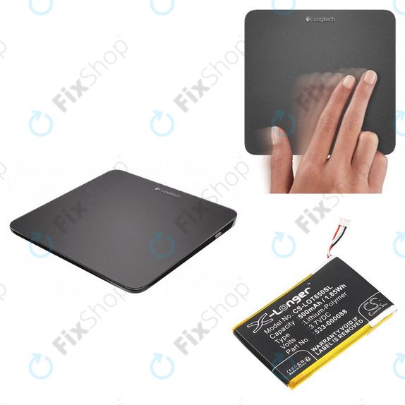Batteria per Logitech Mx Master, 533-000088, HB303450, Li-Pol, 500mAh, 3.7V, HQ