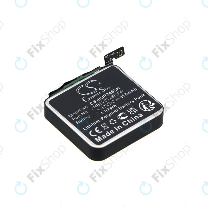 Batteria per Huawei Watch GT3 Pro 46mm, HB572728EFW, Li-Pol, 510mAh, 3.87V, HQ