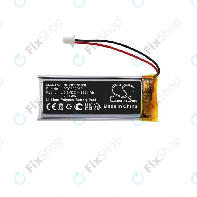 Batteria per Sena Gt-Air II, J-Cruise II, Shoei Neotec II, SRL-01, SRL2, PTC802050, Li-Pol, 3.7V, 800mAh, HQ