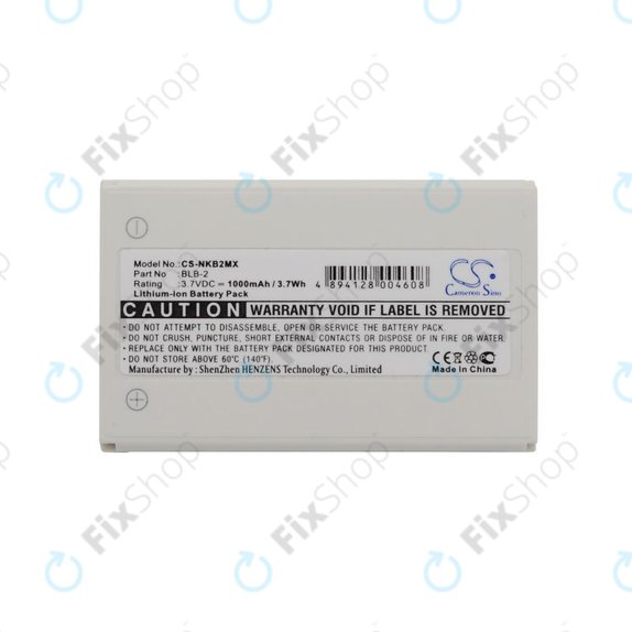 Batteria per Nokia 3610, 6510, 8310, BLB-2, Li-Ion, 1000mAh, 3.7V, HQ