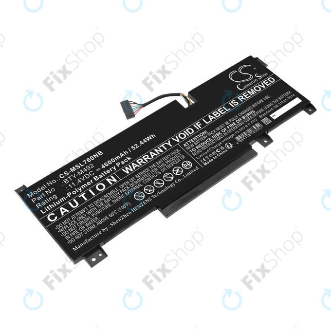 Batteria per MSI Pulse GL76, Katana GF66, Bravo 15, Crosshair 17, BTY-M492, Li-Pol, 4600mAh, 11.4V, HQ