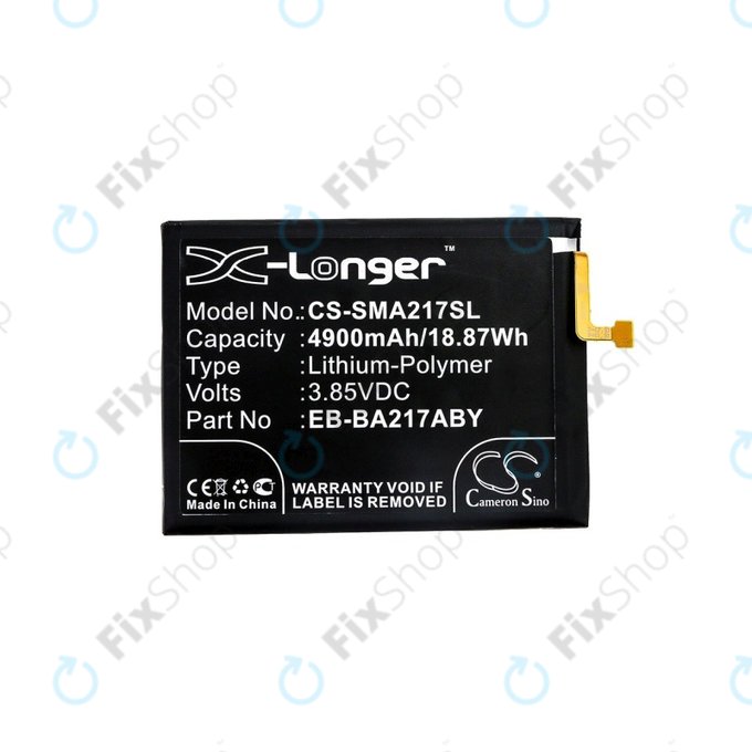 Batteria per Samsung A04s, 4900mAh, Li-Pol, 3.85 V, EB-BA217ABY, HQ
