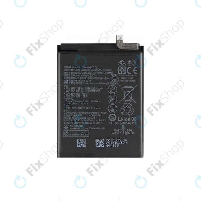 Batteria per Huawei Mate 20 Pro, P30 Pro, HB486486ECW, 4200mAh