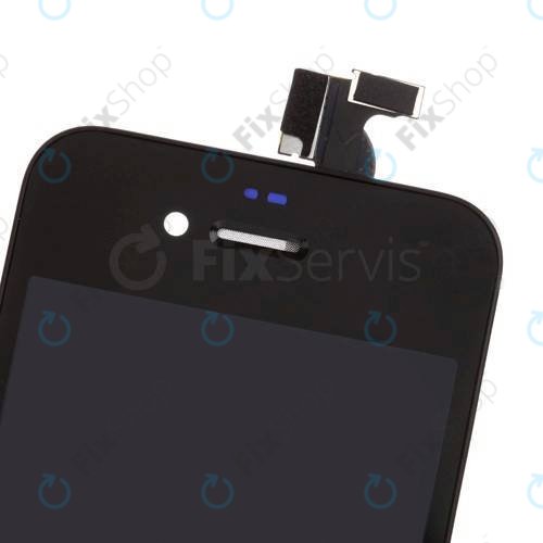 Schermo per iPhone 4S, Black, Vetro touch con cornice