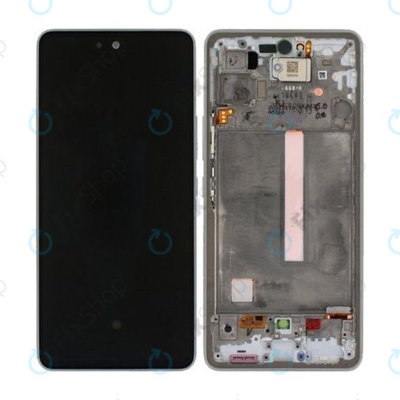 Schermo OLED per Samsung A53 A536B, Awesome Black, Vetro touch con cornice