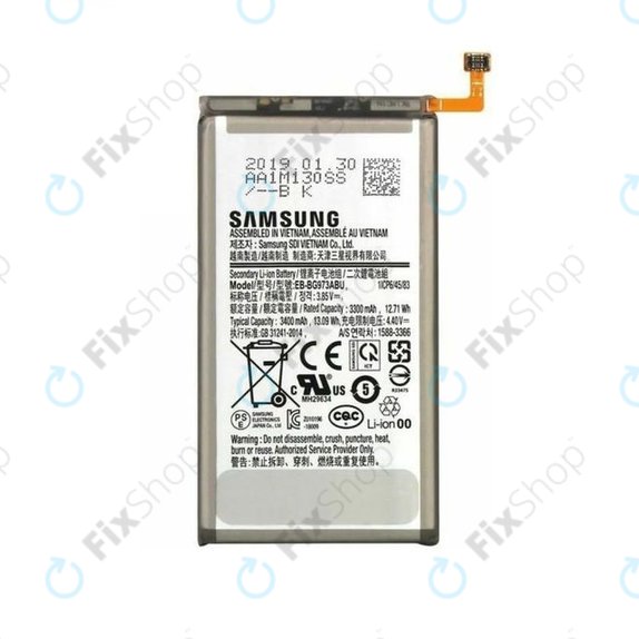 Batteria per Samsung S10 G973F, EB-BG973ABU, GH82-18826A, 3400mAh, Genuine Service Pack