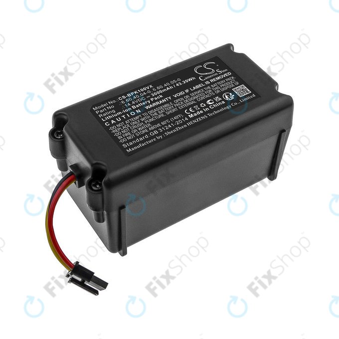 Batteria per Sencor SRV 9250, SRV 8250 SRV 6250 SRV 4250 Blaupunkt XSMART SRX 1002, Li-ion, 3000mAh, 14.4V, HQ