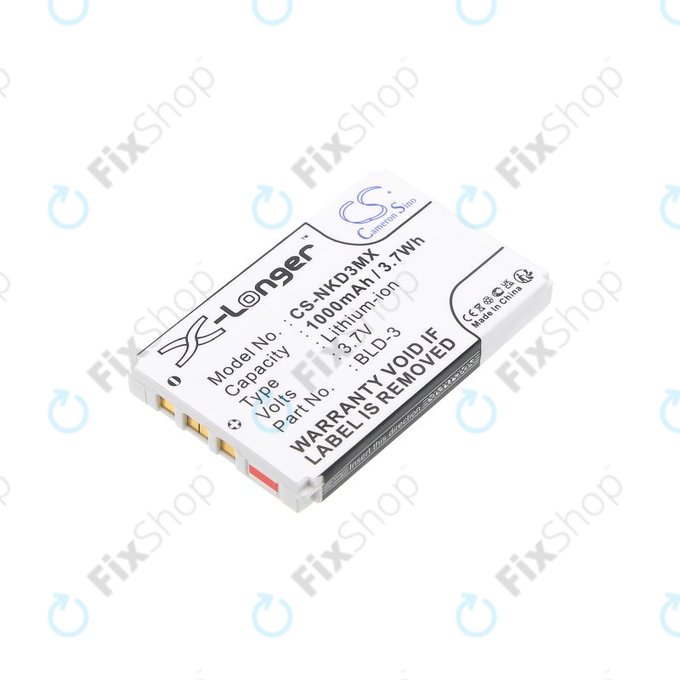 Batteria per Nokia 7250i, 6610, 6585, 6560, 6200, 6220, BLD-3, Li-Ion, 3.7V, 1000mAh, HQ