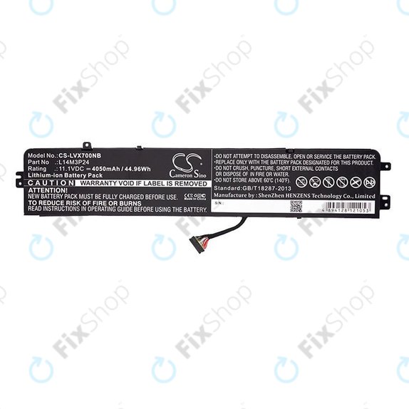 Batteria per Lenovo Ideapad 700, Legion Y520, R720, L14M3P24, Li-Ion, 4050mAh, 11.1V, HQ