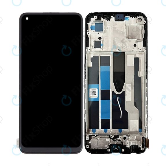 Schermo OLED per Oppo Reno 7 5G, Stary Black, Vetro touch con cornice