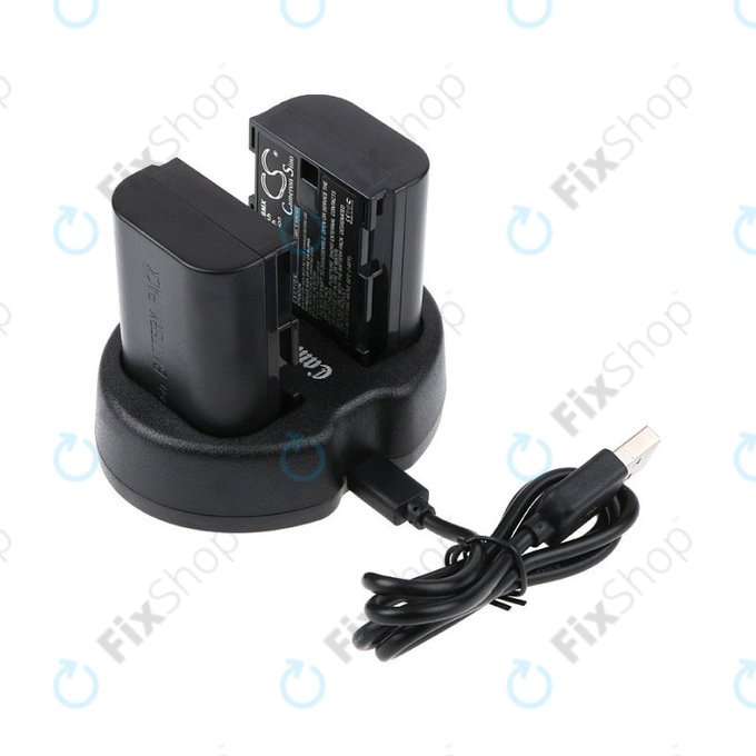 Batteria per Canon EOS 5D Mark II, EOS 7D, 2000mAh, Li-Ion, 7.4V, LP-E6, 2pz con caricabatterie, HQ