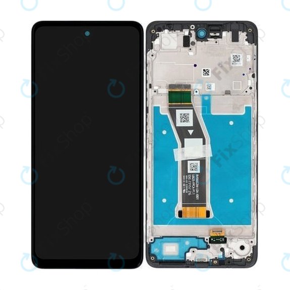Schermo per Motorola Moto G04, Black, Vetro touch con cornice, 5D68C23890, Genuine Service Pack
