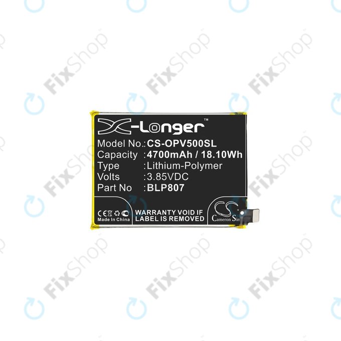 Batteria per Realme 7, V5, BLP807, 4700mAh, HQ