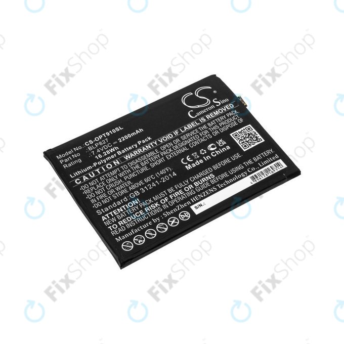Batteria per OnePlus 9 Pro LE2121 LE2125, 2200mAh, Li-Pol, 7.4 V, BLP827, HQ
