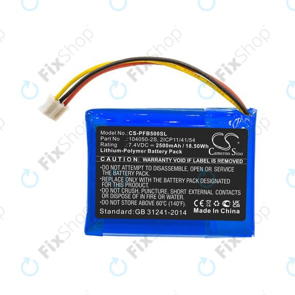 Batteria per Philips Fidelio B5/12, Fidelio HTL9100, Fidelio HTL9300, 104050-2S, Li-Pol, 2500mAh, 7.4V, HQ