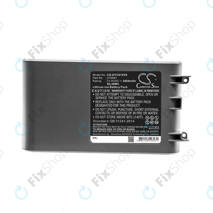 Batteria per Dyson V8, 215681, PM8-US-HFB1497A, Li-Ion, 2800mAh, 21.6V, HQ