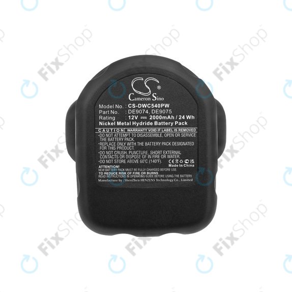 Batteria per DeWalt DC, DW, 2000-series, DE9074, DE9075, 152250-27, 397745-01, 2000mAh, HQ
