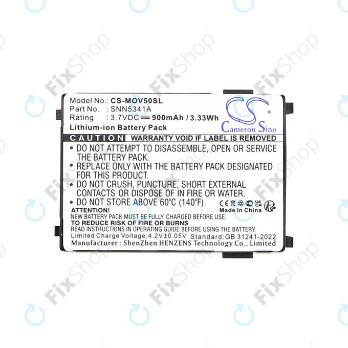 Batteria per Motorola V3688, V2188, L2000, V998+, SNN5341A, Li-Ion, 3.7V, 900mAh, HQ