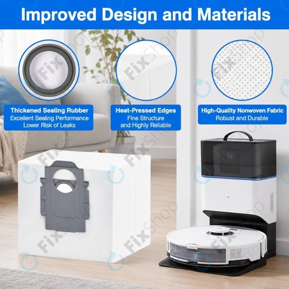 Set di ricambi per Xiaomi Roborock Q7+, Q7 Max, Q7 Max+ (1x spazzola principale, 2x filtro, 2x spazzola laterale - White, 2x panno mop, 2x sacchetto polvere)