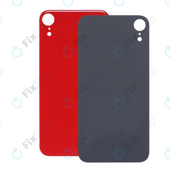 Vetro scocca posteriore con fGold fotocamera più grande per iPhone XR, Red
