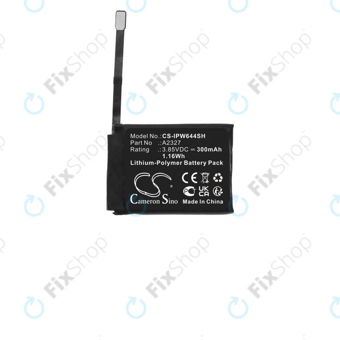 Batteria A2327 per Apple Watch seriess 6 44mm, 300mAh, HQ
