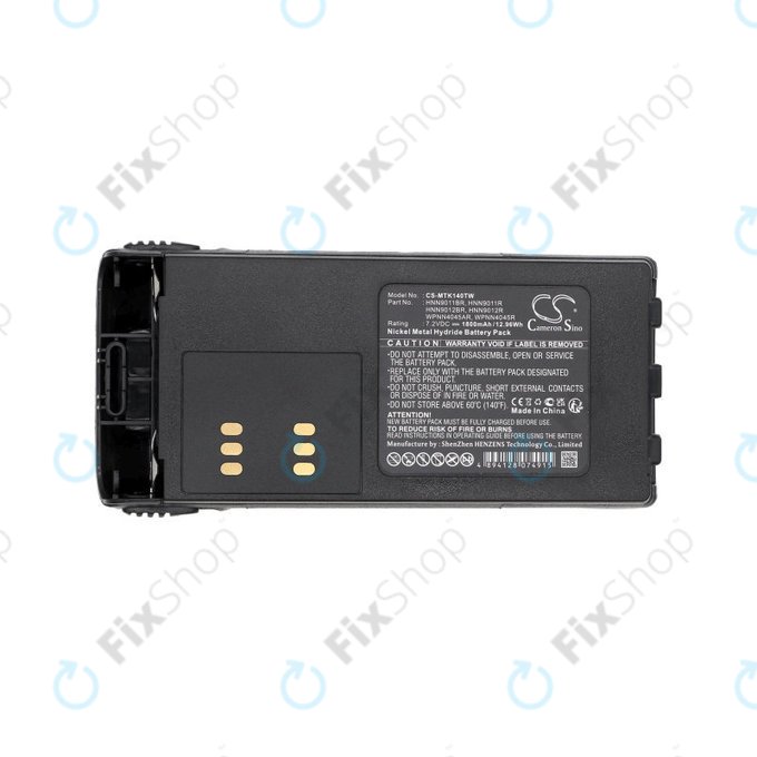 Batteria per Motorola GP1280, GP140, GP320, GP540, HT1200, MTX850, Pro5150, HNN9011BR, Ni-MH, 1800mAh, 7.2V, HQ