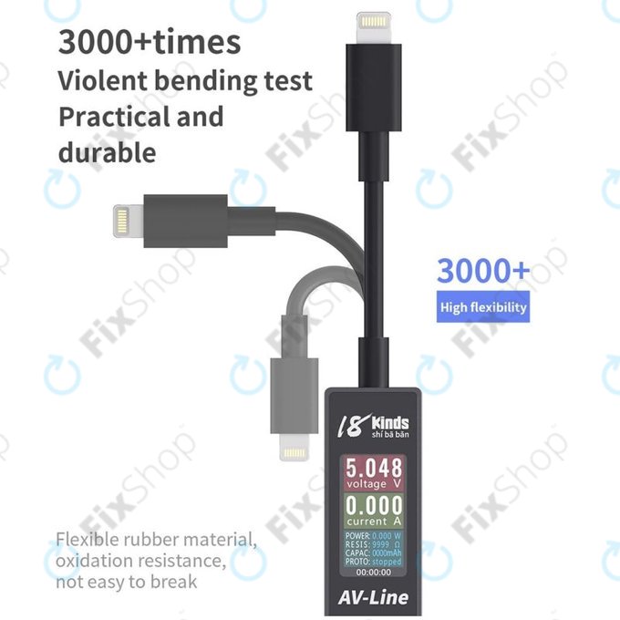 Cavo di ricarica con rilevamento intelligente da USB-C a USB-C, AV-Line