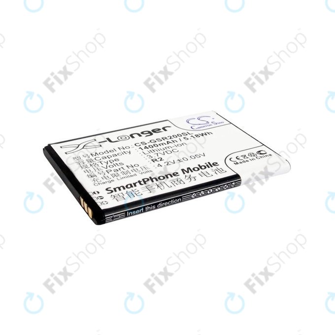 Batteria per Gigabyte Gsmart Roma, R2, Li-ion, 3.7V, 1400mAh, HQ