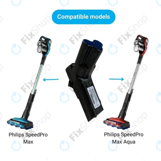 Batteria per Philips SpeedPro Max, SpeedPro Max Aqua, 18650HE2, Li-Ion, 2400mAh, 25.2V