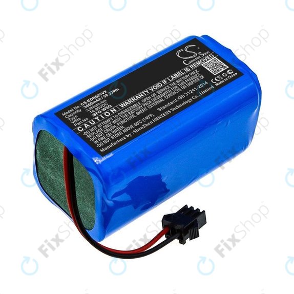 Batteria per Ecovacs Deebot N79, N79S, Eufy RoboVac-seriess, Proscenic 850-seriess, BFG-WSQ, ICR18650-26J-4S1P, UR18650ZY-4S1P-AAM, Li-Ion, 3400mAh, 14.4V, HQ