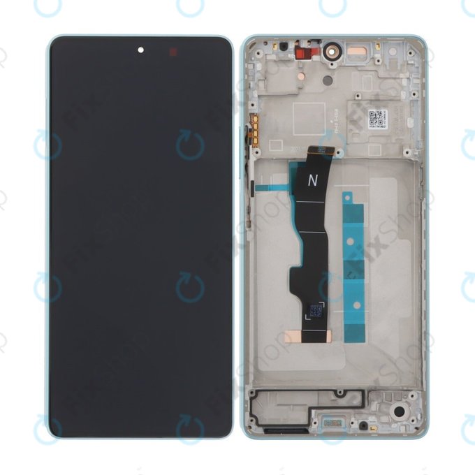 Schermo per Xiaomi Redmi Note 13 5G 2312DRAABC, Ocean Teal, Vetro touch con cornice