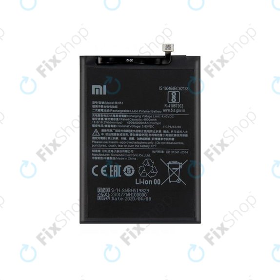 Batteria per Xiaomi Redmi 8, 8A, BN51, 46BN51W02093, 5000mAh, Genuine Service Pack