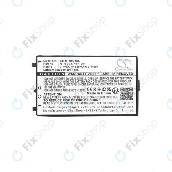 Batteria per Nintendo, NTR-003, Li-Ion, 850mAh, 3.7V, HQ