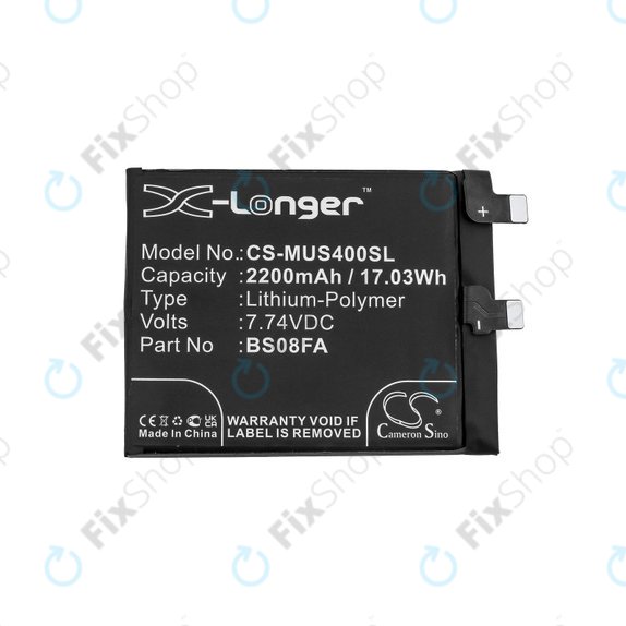 Batteria per Xiaomi Black Shark 4, 2200mAh, Li-Pol, 7.74 V, BS08FA, HQ