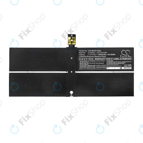Batteria per Microsoft Surface 1769, Microsoft Surface 1782, DYNK01, Li-Pol, 7.57V, 5900mAh, HQ