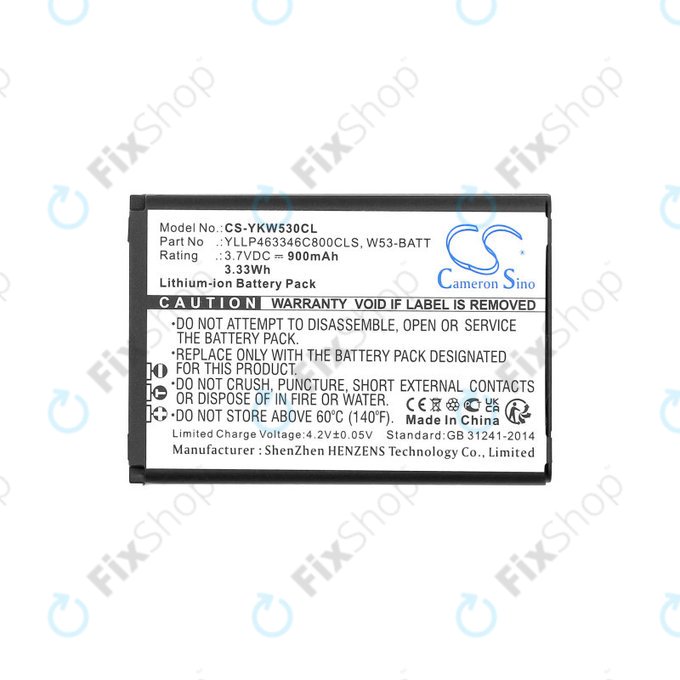 Batteria per Yealink W53, W53h, W78h, W53-BATT, Li-Ion, 900mAh, 3.7V, HQ