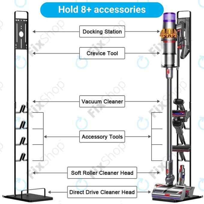 Supporto con ruote per Dyson serie V, Outsize, Gen5detect, serie DC