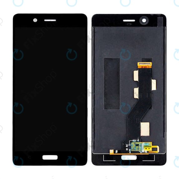 Schermo LCD per Nokia 8 TA-1004, Vetro touch senza cornice