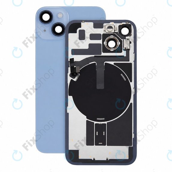 Vetro scocca posteriore per iPhone 14, Blue, Pulled A